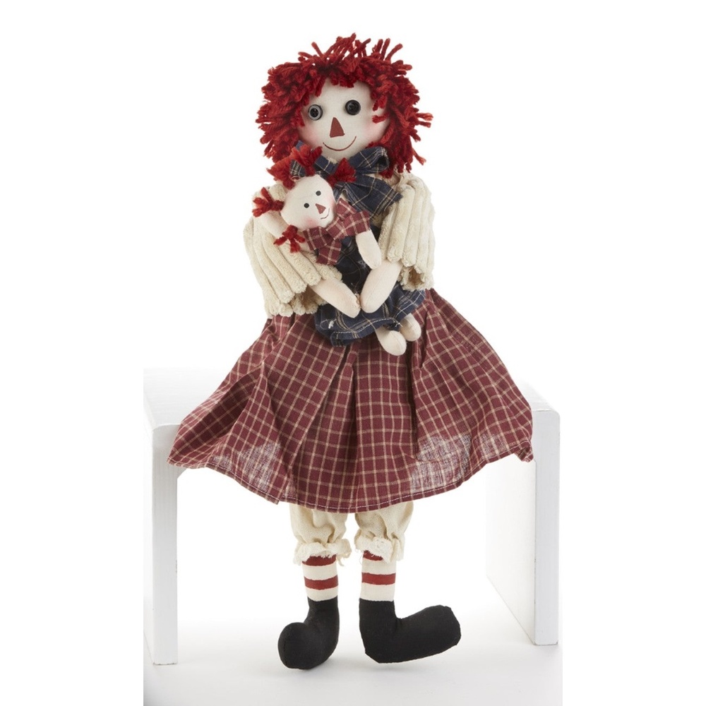 Raggedy Rag Doll w her Dolly Country Farmhouse  NWT